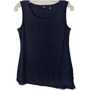 Dennis Basso Caviar Crepe Asymmetrical Chiffon Hem